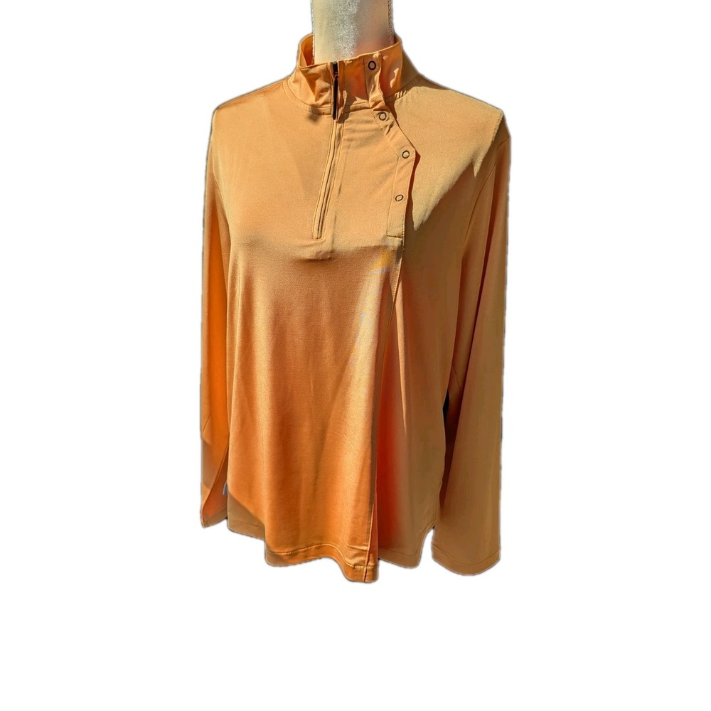 Jamie Sadock Women's Size XL Pullover Poly With 1/4 Zip Long‎ Sleeves Golf Top